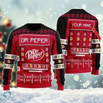 Snowy Dr Pepper Ugly Christmas Sweater, Jumpers | Favorety DE