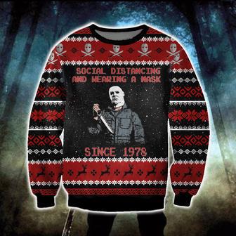 Social Distancing And Wearing A Mask Since 1978 Ugly Christmas Sweater | Favorety UK