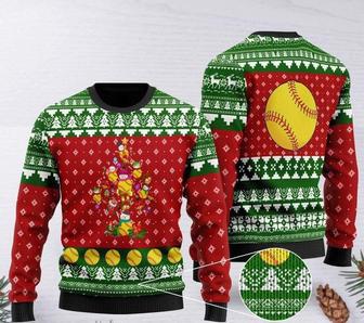 Softball Christmas Tree Ugly Christmas Sweater | Favorety UK