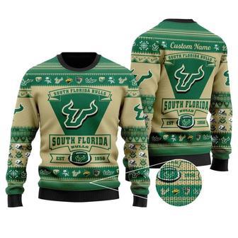 South Florida Bulls Ugly Christmas Sweater, Jumper | Favorety