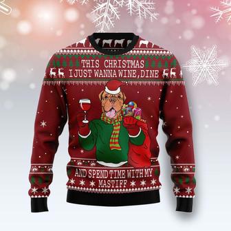 Spend Time With My Mastiff Ugly Christmas Sweater | Favorety UK