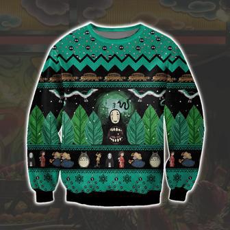 Spirited Away & Totoro Print Ugly Christmas Sweater | Favorety AU