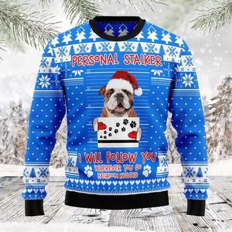 Stalker Bulldog Ugly Christmas Sweater | Favorety CA