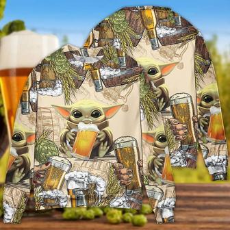 Star Wars Baby Yoda And Beer Wheat – Sweater – Ugly Christmas Sweaters | Favorety