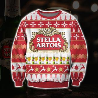 Stella Artois Beer All Over Print Ugly Christmas Sweater | Favorety