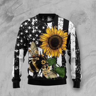 Sunflower Bee Ugly Christmas Sweater | Favorety AU