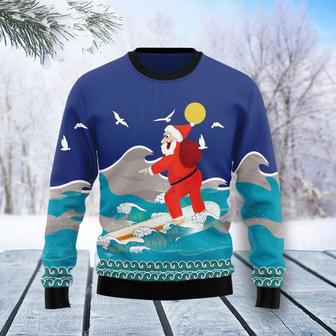 Surfing Santa Ugly Christmas Sweater | Favorety DE