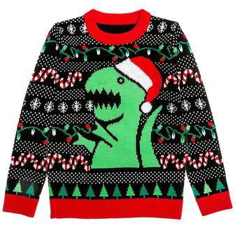 T Rex Dino Dinosaur Lovers Gift Ugly Christmas Sweater | Favorety UK