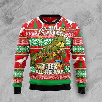 T Rex Tree Christmas Ugly Christmas Sweater | Favorety DE