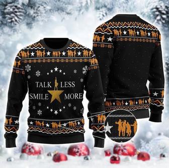 Talk Less Smile More Ugly Christmas Sweater | Favorety UK