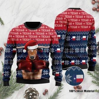 Texas Boxing Longhorn Ugly Christmas Sweater | Favorety DE