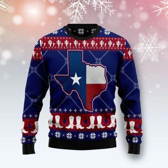 Texas Map Symbols Pattern Ugly Christmas Sweater | Favorety DE