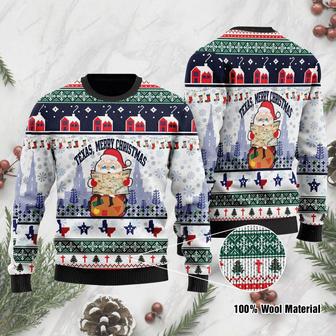 Texas Merry Christmas Jesus Santa Claus Ugly Christmas Sweater | Favorety DE