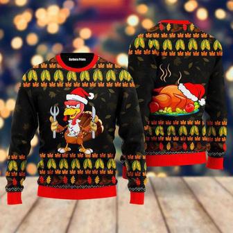 Thanksgiving Turkey Autumn Ugly Christmas Sweater Ugly Christmas Sweater For Men & Women | Favorety