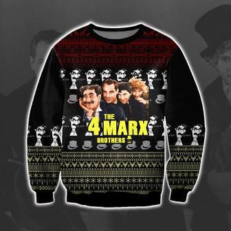 The 4 Marx Brothers Print Ugly Christmas Sweater | Favorety CA