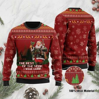 The Rest Of The Year I Wear Camo Ugly Christmas Sweater | Favorety CA