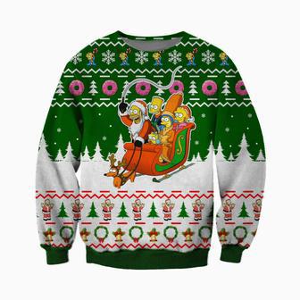 The Simpsons Print Ugly Christmas Sweater | Favorety CA