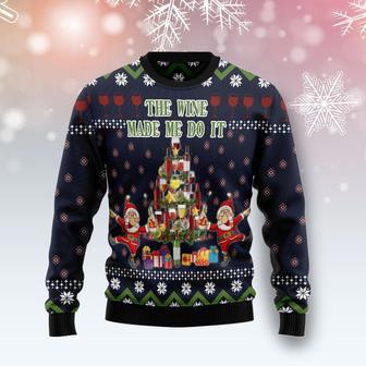 The Wine Make Me Do It Ugly Christmas Sweater | Favorety CA