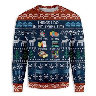 Things I Do At Christmas Yarn Ugly Christmas Sweater | Favorety AU