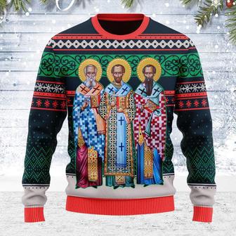 Three Great Hierarchs Ugly Christmas Sweater | Favorety UK