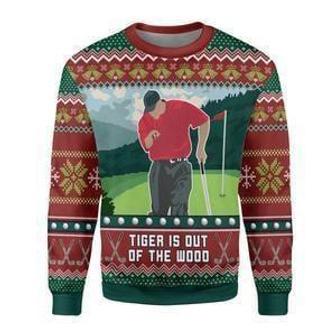 Tiger Is Out Of The Wood Ugly Christmas Sweater | Favorety