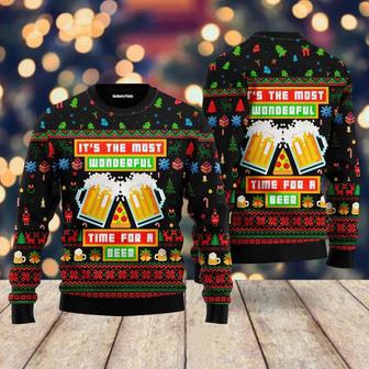 Time For A Beer Funny Christmas Ugly Christmas Sweater For Men & Women | Favorety UK