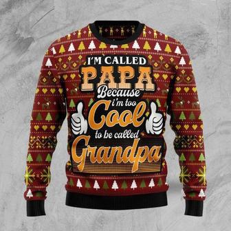 Too Cool To Be Called Grandpa Ugly Christmas Sweater | Favorety AU