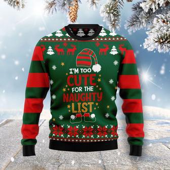 Too Cute For The Naughty List Ugly Christmas Sweater | Favorety DE