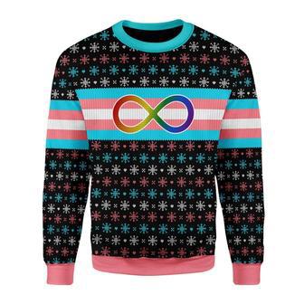 Transgender Autistic Flag Ugly Christmas Sweater | Favorety UK