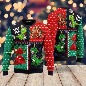 Tree Rex Merry Christmas Ugly Christmas Sweater For Men & Women | Favorety AU