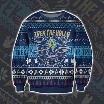 Trek The Halls Print Ugly Christmas Sweater | Favorety DE