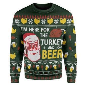 Turkey And Beer Ugly Christmas Sweater | Favorety UK