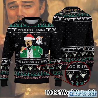 Ugly Christmas Sweater Xmas Christmas Gift Vacation When They Realize The Eggnog Is Spiked | Favorety DE