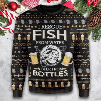 Ugly Fish And Beer Ugly Christmas Sweater | Favorety