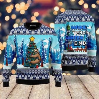 Ugly Sloth Wake Up When Winter Ends Ugly Christmas Sweater For Men & Women | Favorety AU