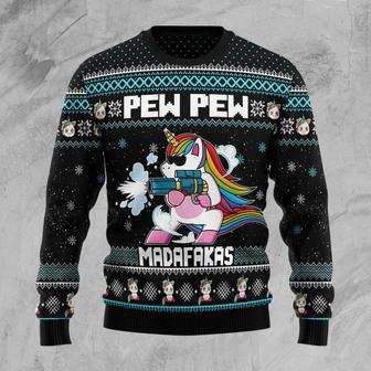 Unicorn Pew Pew Ugly Christmas Sweater | Favorety UK