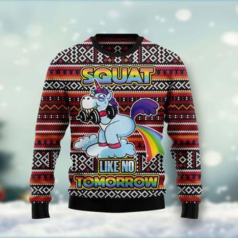 Unicorn Squat Like No Tomorrow Ugly Christmas Sweater | Favorety CA