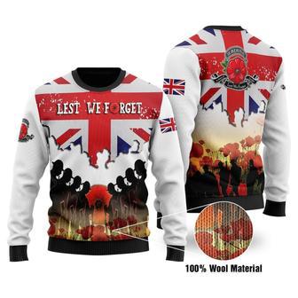 United Kingdom Veterans Ugly Christmas Sweater | Favorety