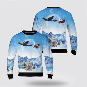 US Air Force Lockheed Hercules Christmas AOP Ugly Sweater | Favorety