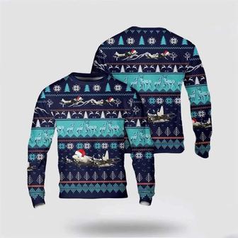 US Navy Lockheed Orion Ugly Christmas AOP Sweater – Gift For Military Personnel | Favorety AU