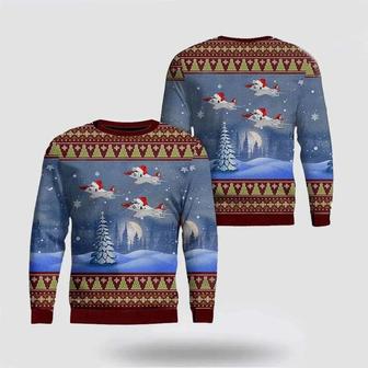 US Navy McDonnell Douglas Goshawk Ugly Christmas AOP Sweater | Favorety DE