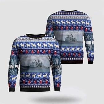 US Navy USS Port Royal Ugly Christmas Sweater, Jumper – Gift For Military | Favorety