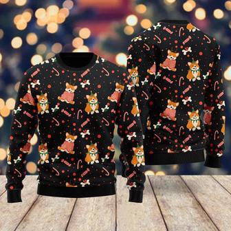 Very Cute Xmas Corgi Dog Pattern Ugly Christmas Sweater For Men & Women | Favorety UK