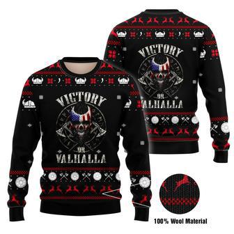 Victory Or Valhalla Printed Ugly Christmas Sweater | Favorety DE