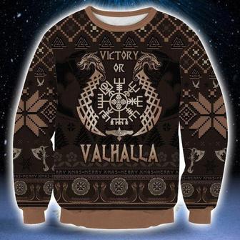 Victory Or Valhalla Ugly Christmas Sweater | Favorety UK