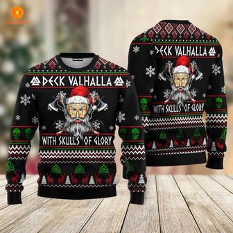 Viking Deck Vahalla Ugly Christmas Sweater For Men & Women | Favorety UK