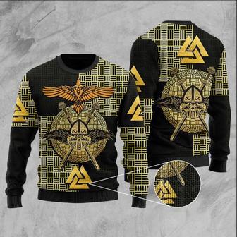 Viking Raven Odin Gold Ugly Christmas Sweater | Favorety CA