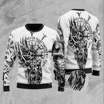 Viking Valkyrie Odins Raven Valknut Ugly Christmas Sweater | Favorety CA