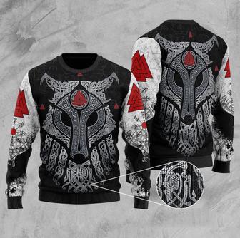 Viking Wolf and Raven Ugly Christmas Sweater | Favorety DE