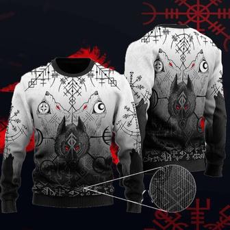 Viking Wolf Ugly Christmas Sweater | Favorety